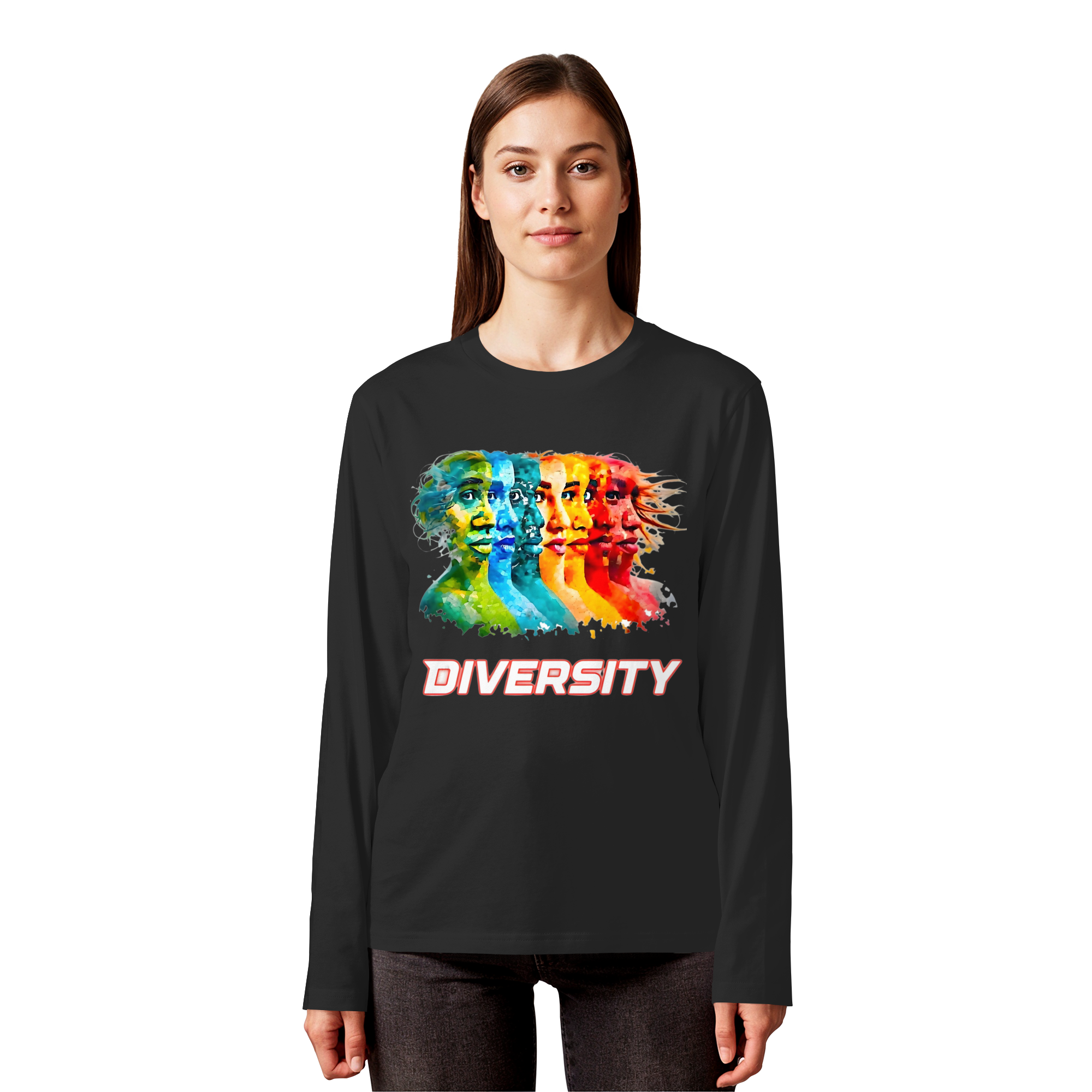 Sweat-shirt Diversité | Soyez vous-même, Radieux & Unique 4 Couleurs S-5XL - T-shirt à manches longues en coton bio