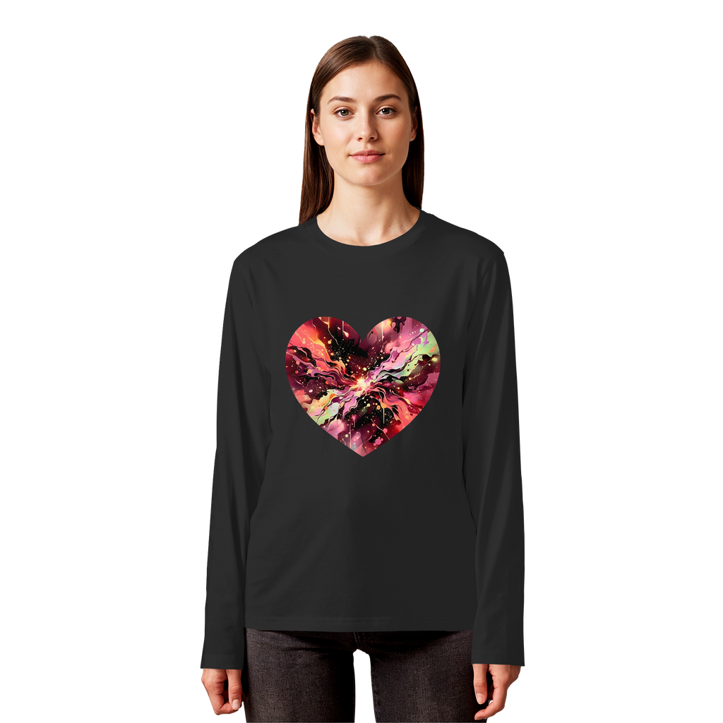 Cosmic Love Heart Sweatshirt 6 Colors S-3XL - Organic Longsleeve T-Shirt
