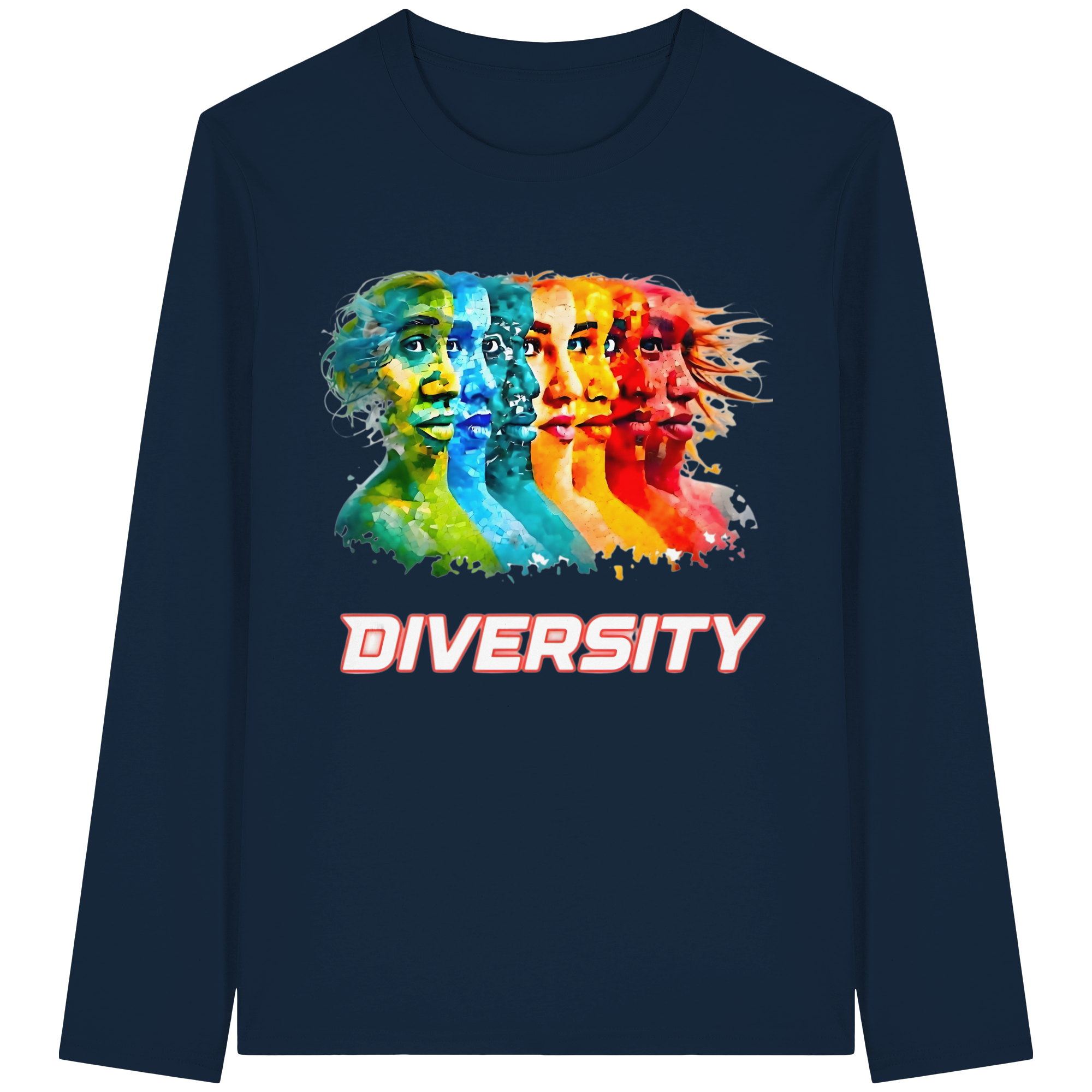 Sweat-shirt Diversité | Soyez vous-même, Radieux & Unique 4 Couleurs S-5XL - T-shirt à manches longues en coton bio