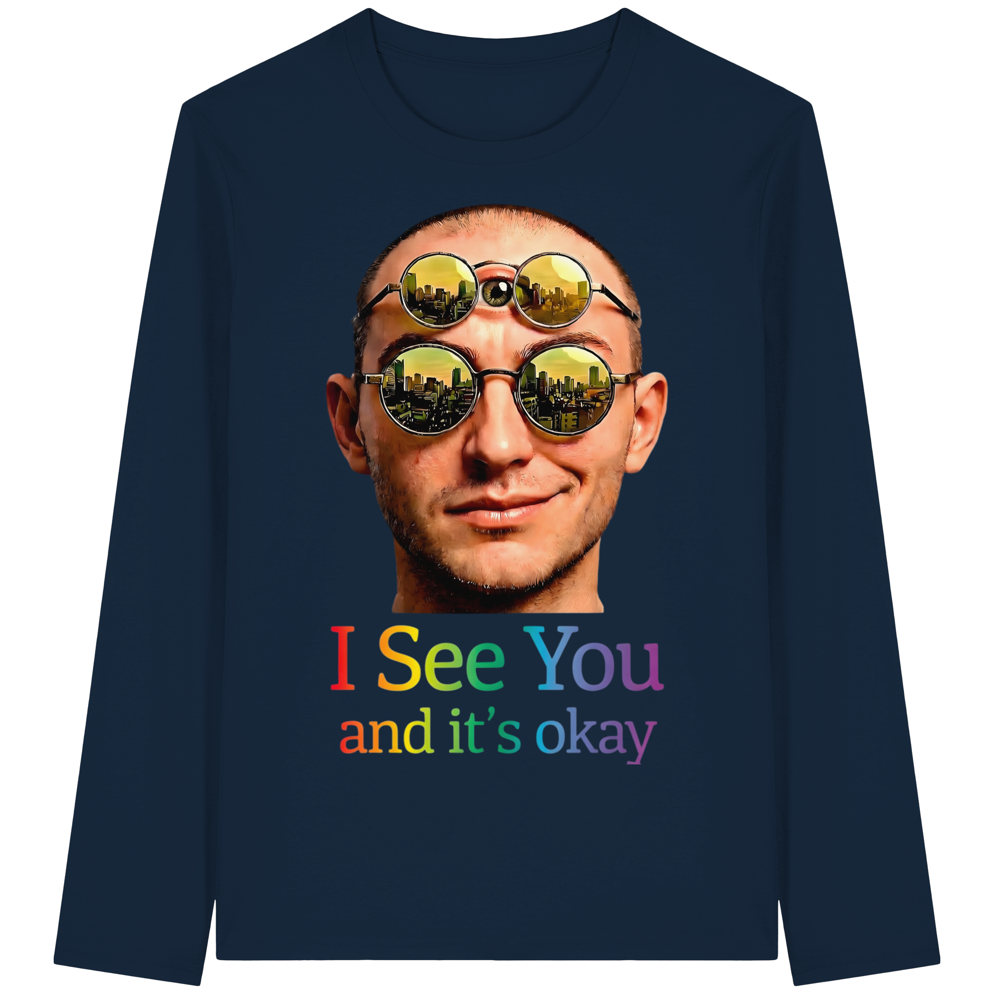Sweat-shirt unisexe "I See You" 5 couleurs S-5XL - T-shirt bio à manches longues
