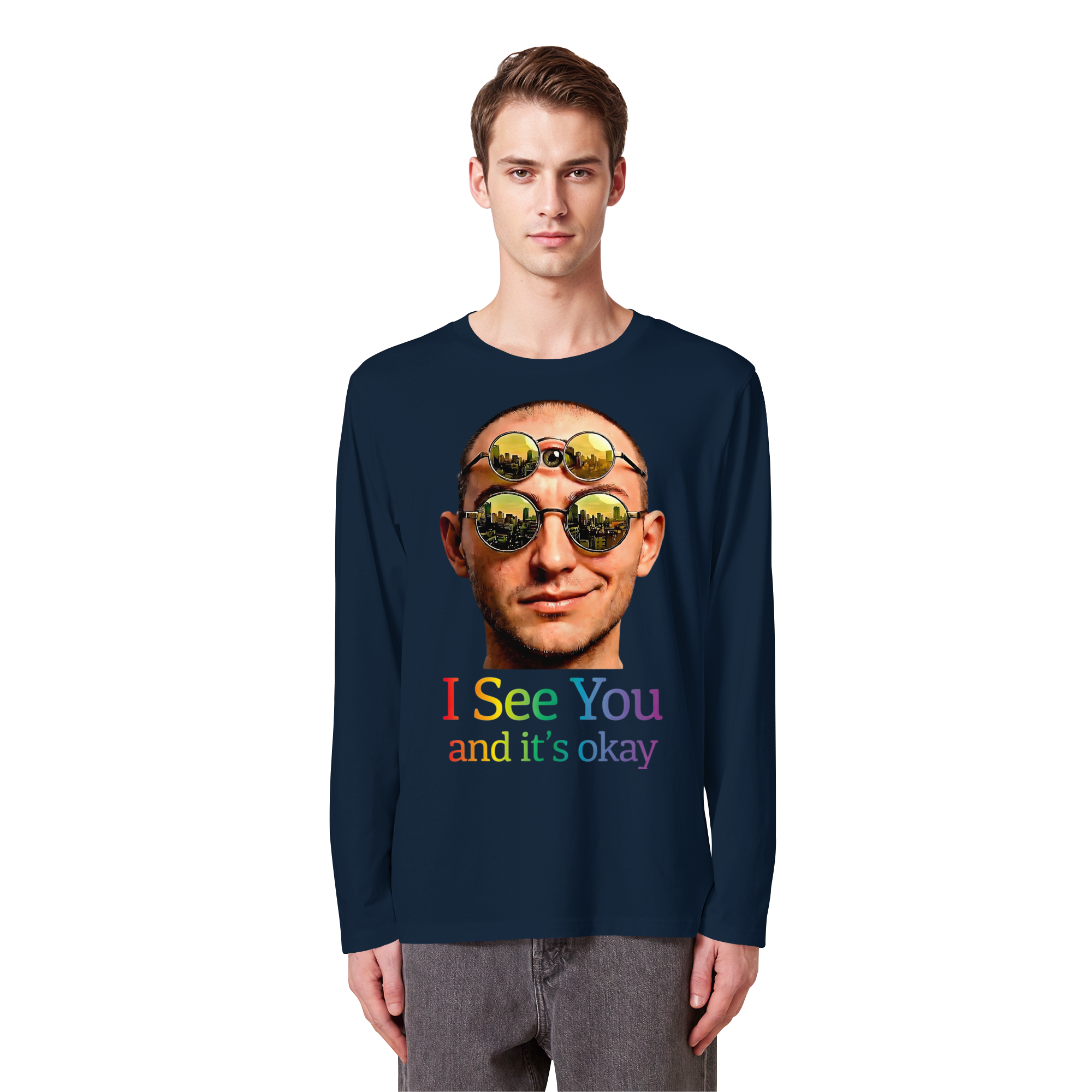 I See You Sweatshirt Unisex 5 Farben S- 5XL - Bio Langarmshirt