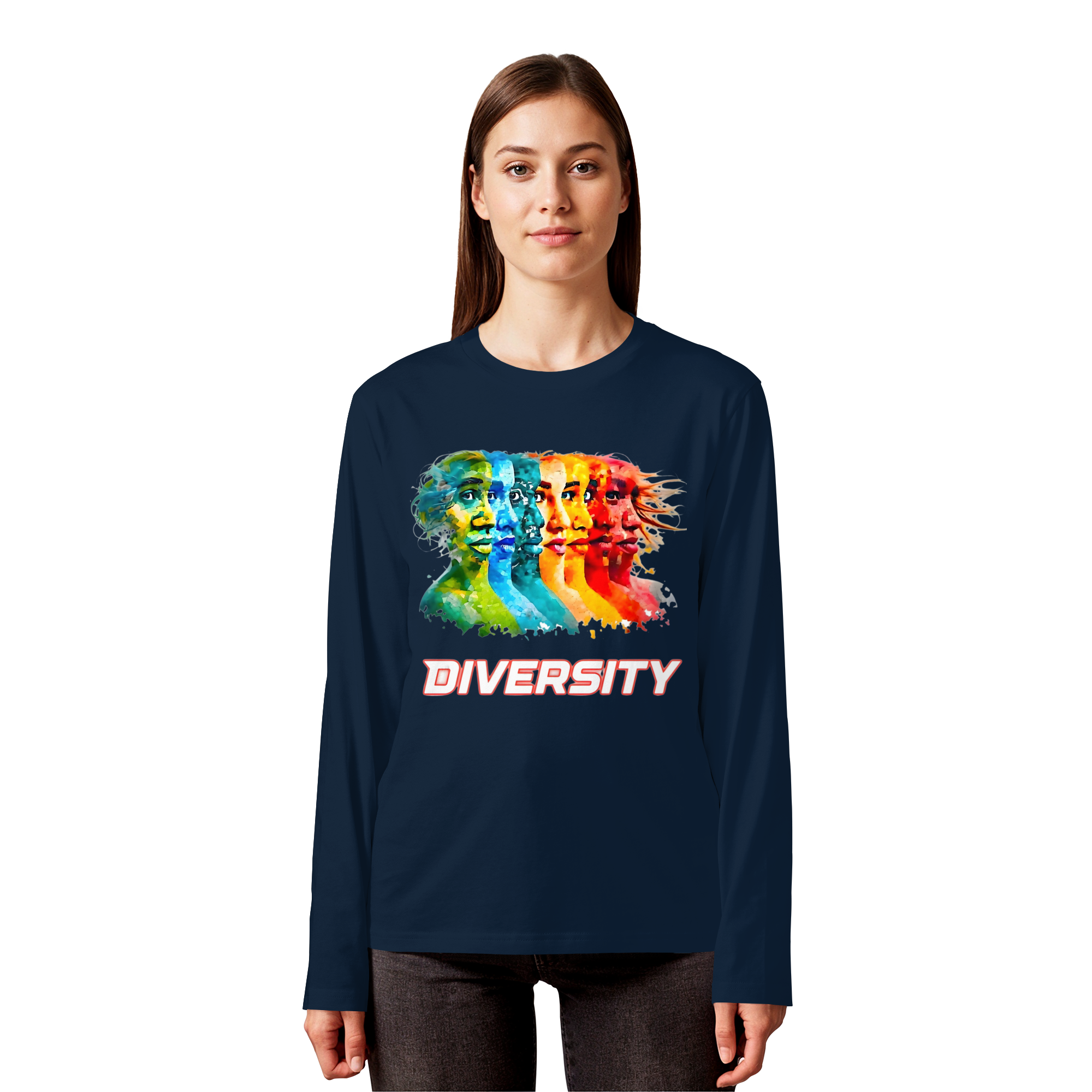 Sweat-shirt Diversité | Soyez vous-même, Radieux & Unique 4 Couleurs S-5XL - T-shirt à manches longues en coton bio