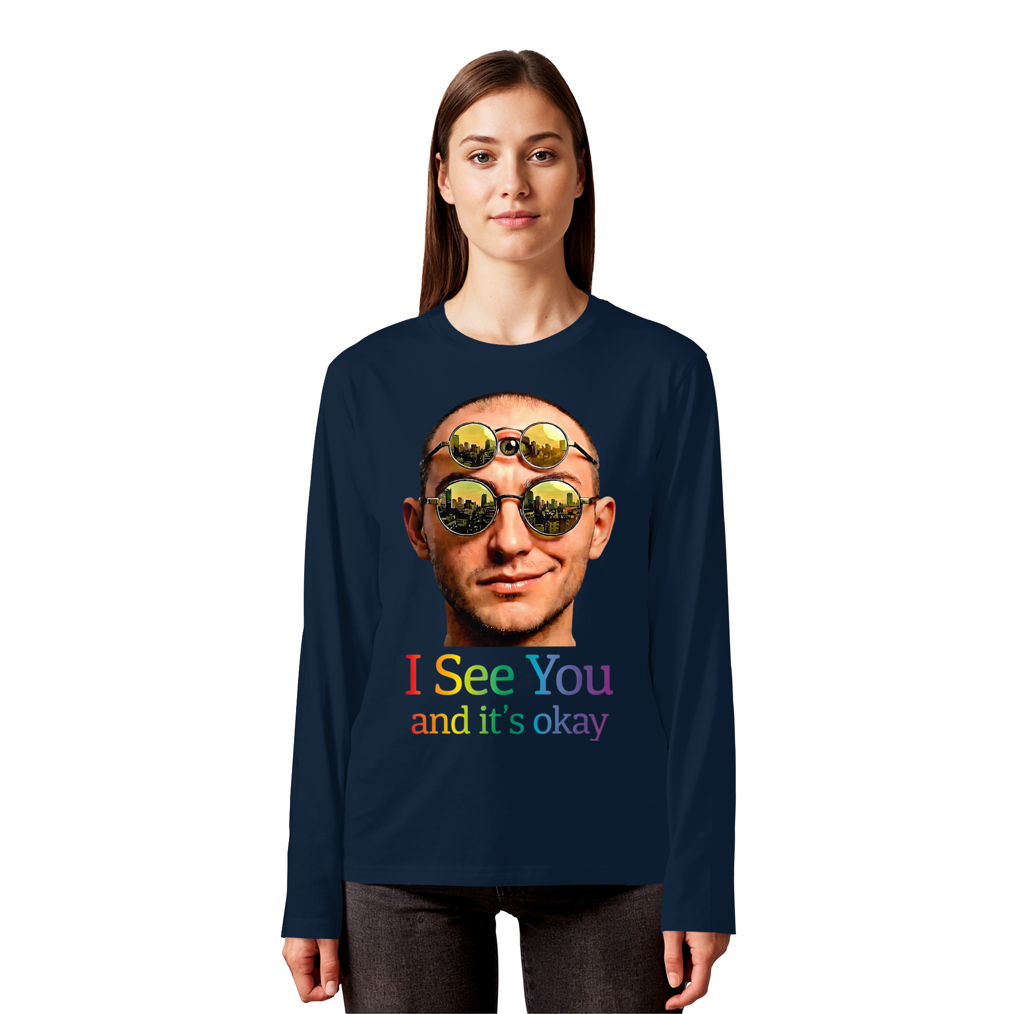 I See You Sweatshirt Unisex 5 Farben S- 5XL - Bio Langarmshirt