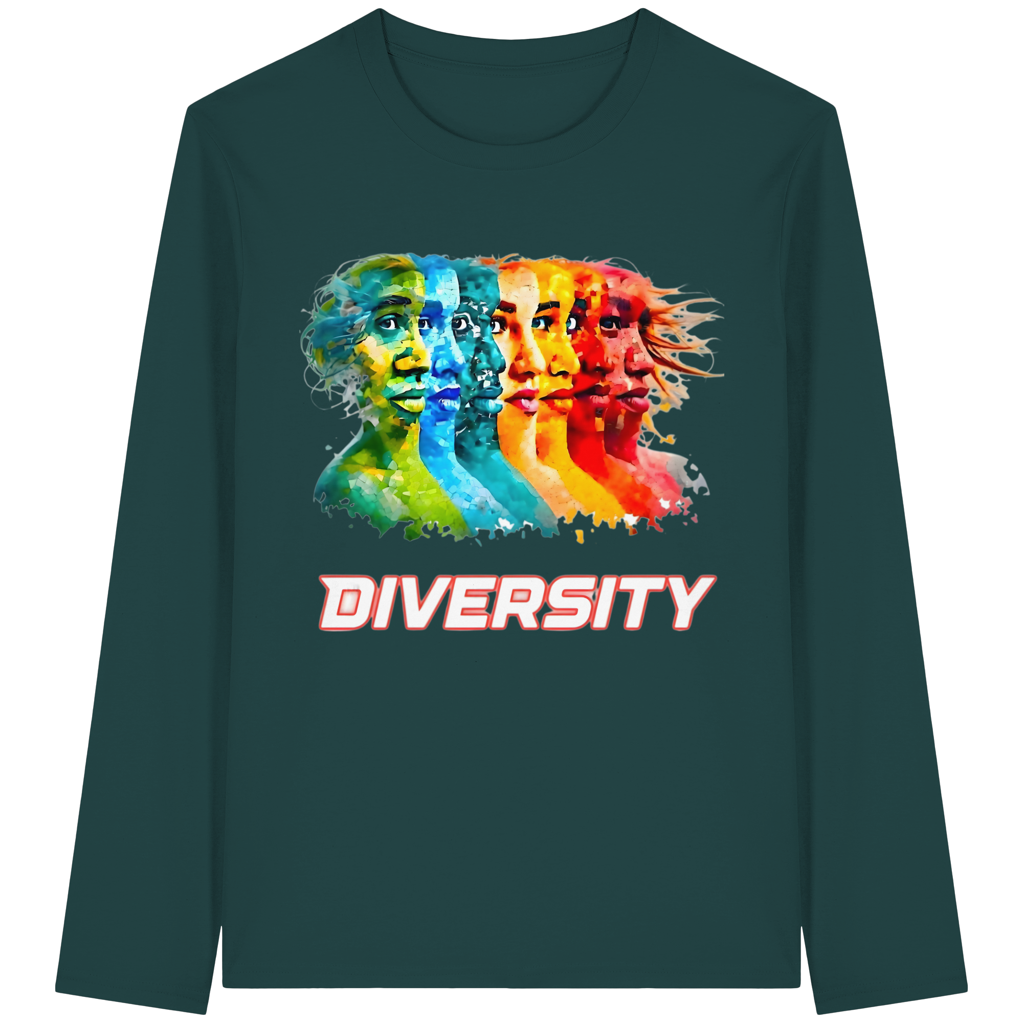 Sweat-shirt Diversité | Soyez vous-même, Radieux & Unique 4 Couleurs S-5XL - T-shirt à manches longues en coton bio