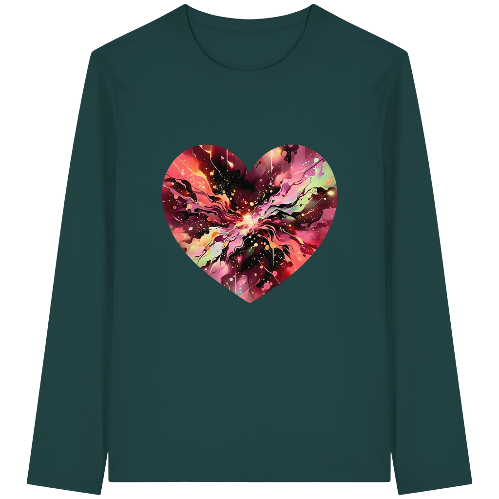 Cosmic Love Heart Sweatshirt 6 Colors S-3XL - Organic Longsleeve T-Shirt