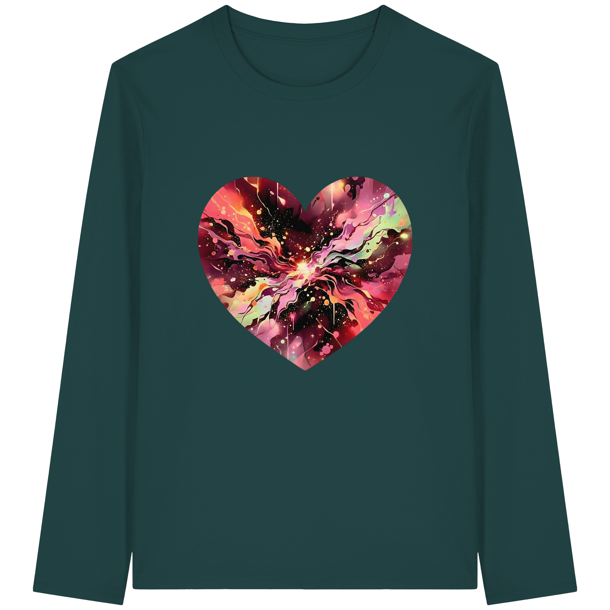 Cosmic Love Heart Sweatshirt 6 Farben S- 3XL - Bio Langarmshirt