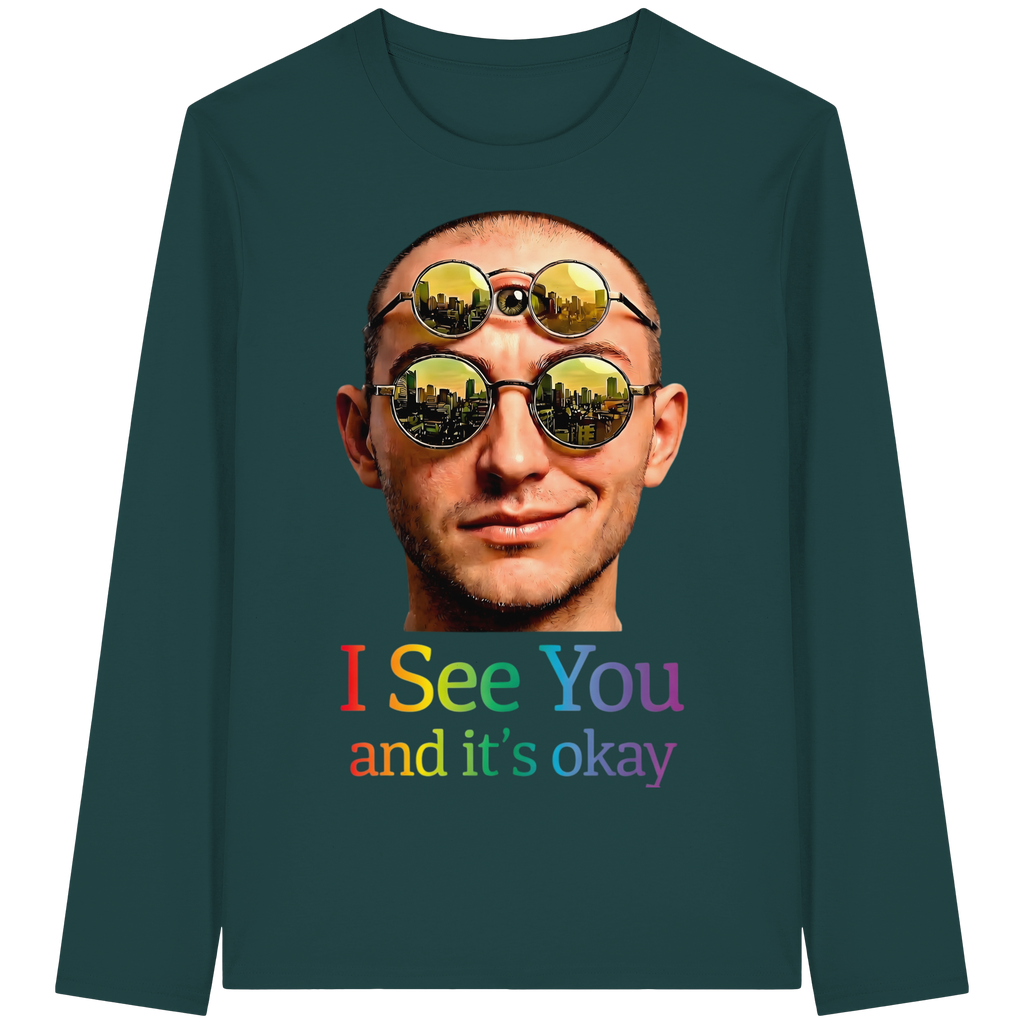 I See You Sweatshirt Unisex 5 Farben S- 5XL - Bio Langarmshirt
