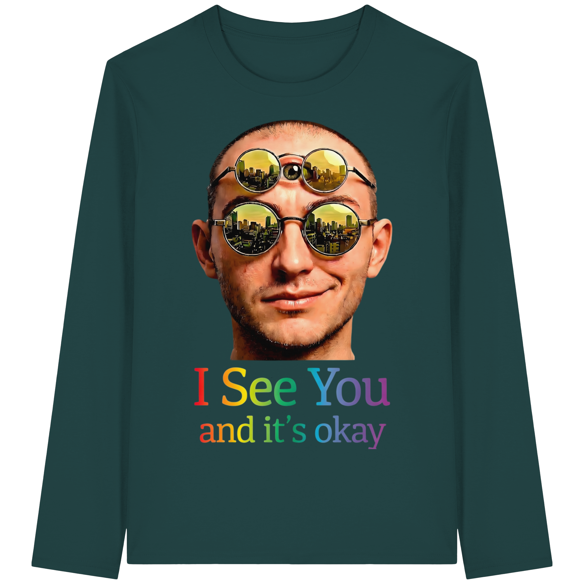 Sweat-shirt unisexe "I See You" 5 couleurs S-5XL - T-shirt bio à manches longues