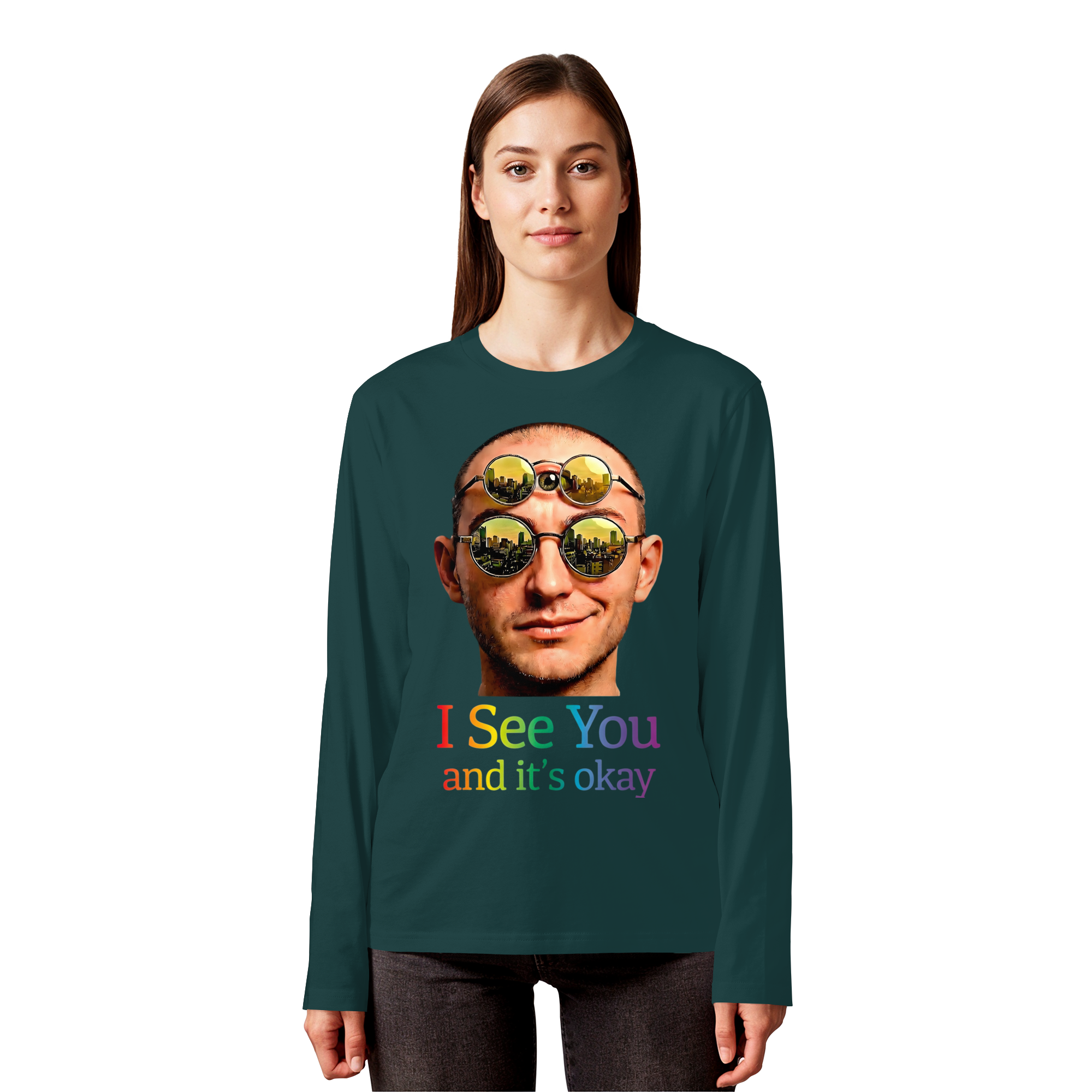 I See You Sweatshirt Unisex 5 Farben S- 5XL - Bio Langarmshirt