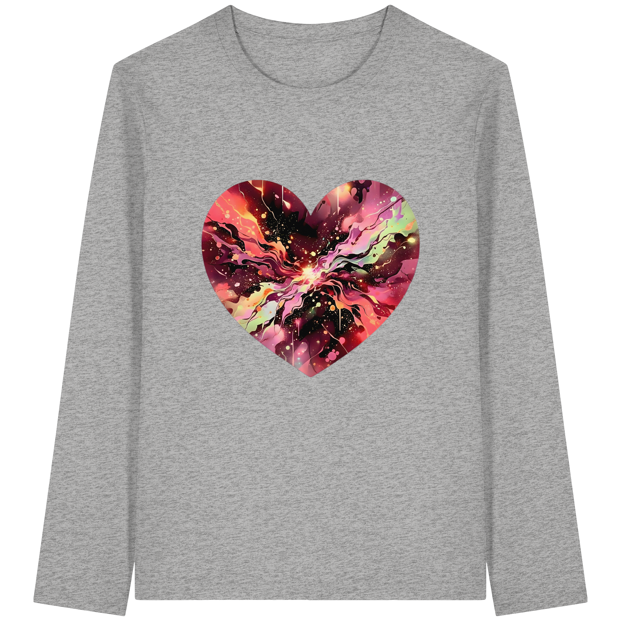 Cosmic Love Heart Sweatshirt 6 Farben S- 3XL - Bio Langarmshirt
