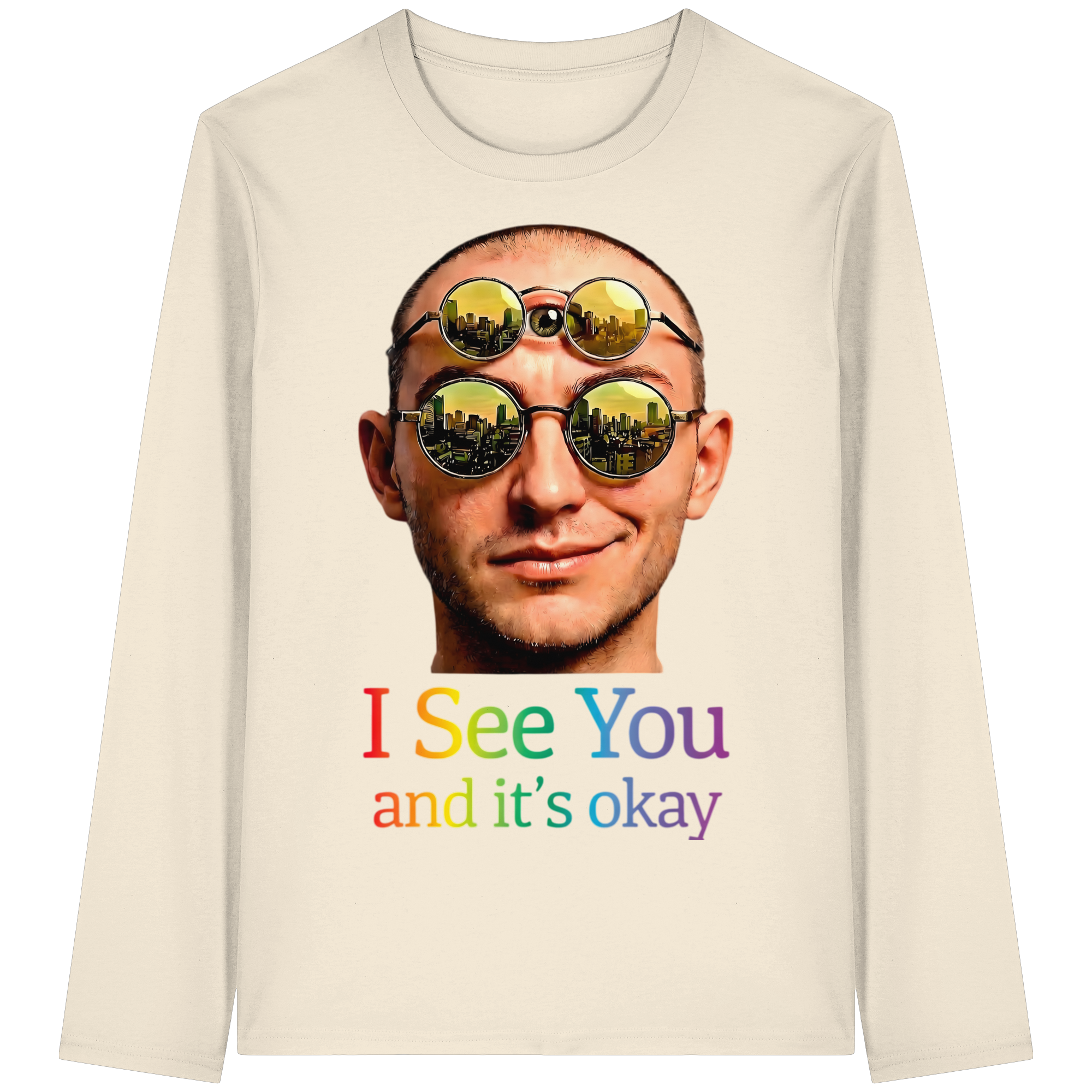 Sweat-shirt unisexe "I See You" 5 couleurs S-5XL - T-shirt bio à manches longues