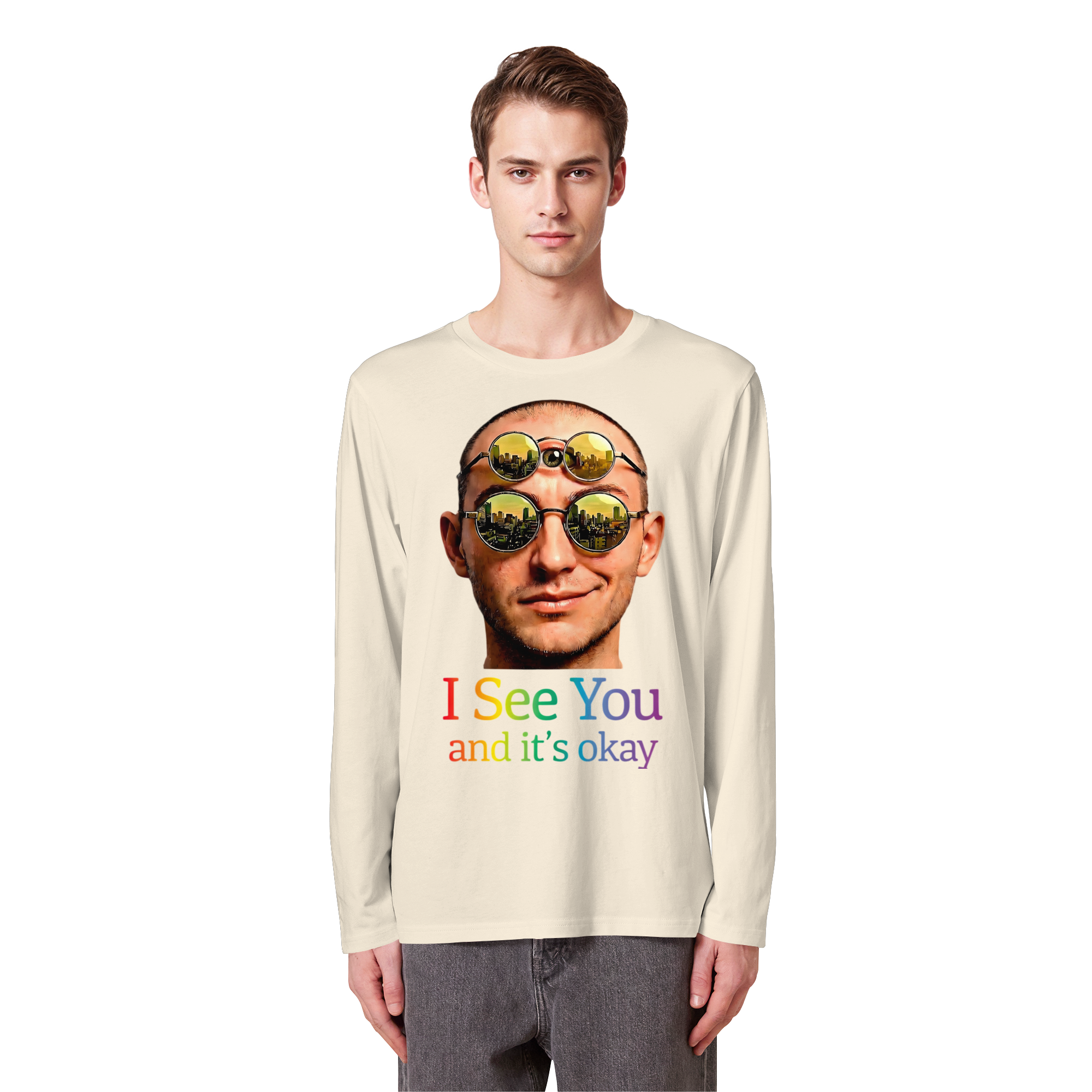 I See You Sweatshirt Unisex 5 Farben S- 5XL - Bio Langarmshirt