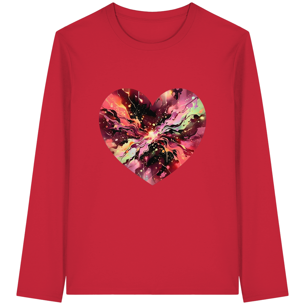 Cosmic Love Heart Sweatshirt 6 Colors S-3XL - Organic Longsleeve T-Shirt