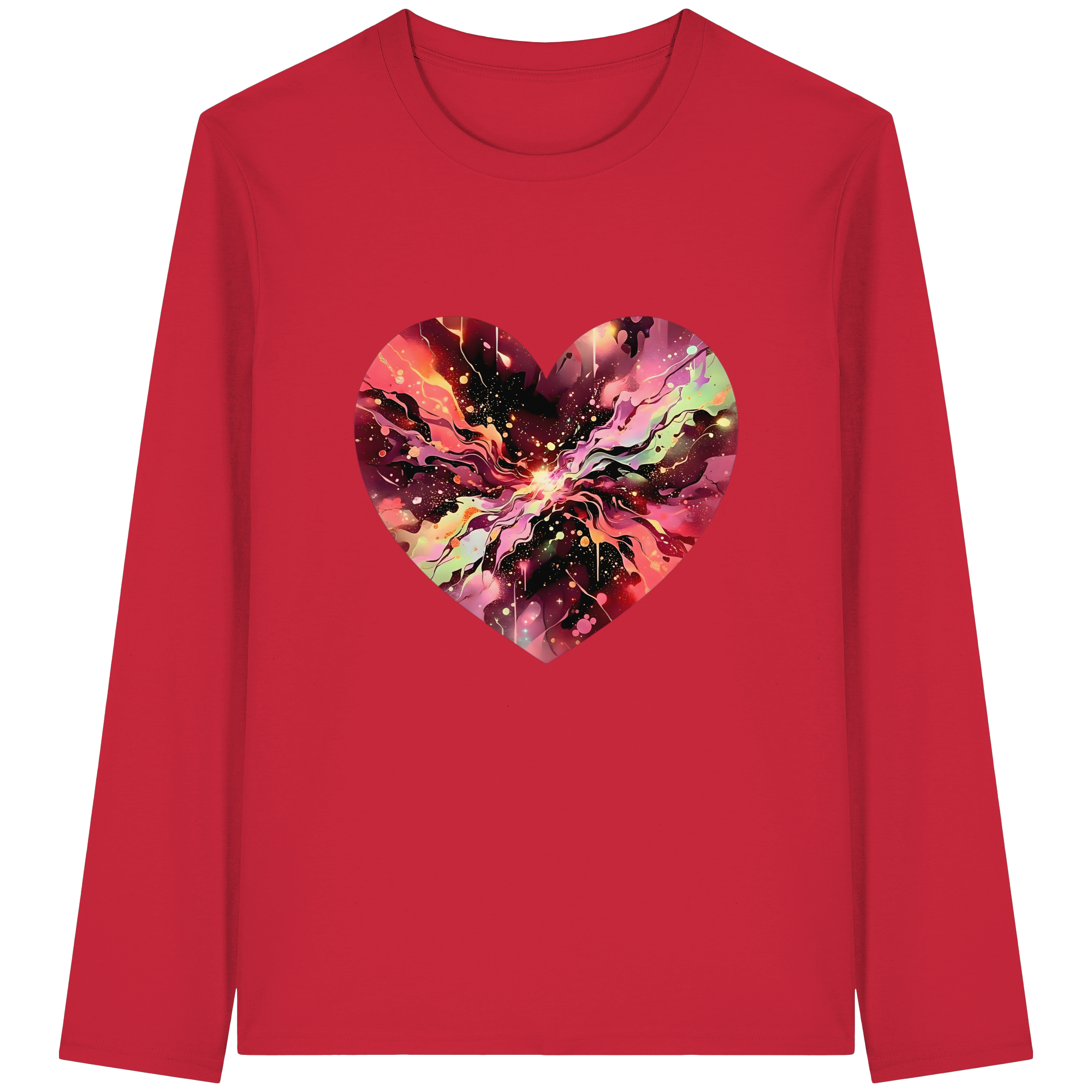 Cosmic Love Heart Sweatshirt 6 Farben S- 3XL - Bio Langarmshirt