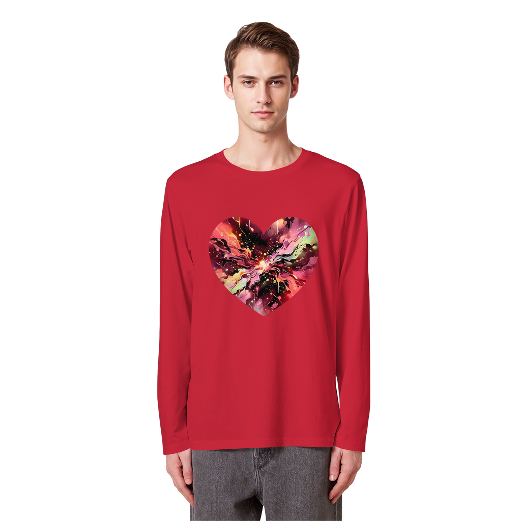 Cosmic Love Heart Sweatshirt 6 Colors S-3XL - Organic Longsleeve T-Shirt
