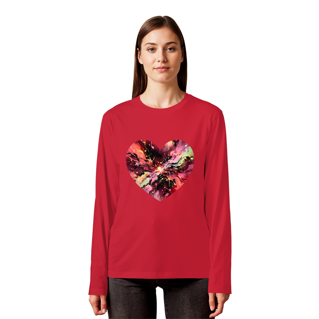 Cosmic Love Heart Sweatshirt 6 Colors S-3XL - Organic Longsleeve T-Shirt