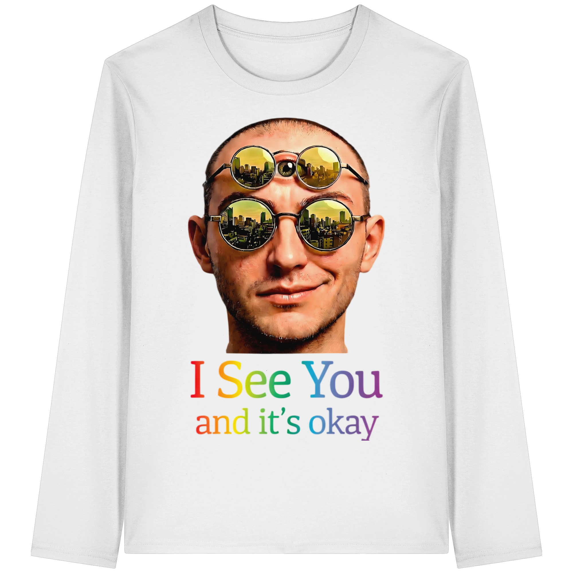 Sweat-shirt unisexe "I See You" 5 couleurs S-5XL - T-shirt bio à manches longues
