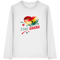 I Love Ghana Sweatshirt | Flag Heart Design | 4 Colors, Sizes S-5XL